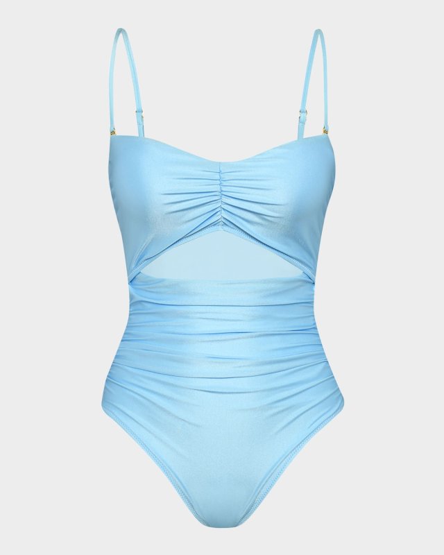 Lily Ruched Cutout One-Piece Swimsuit